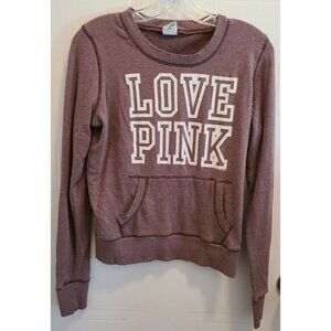 Victoria's Secret PINK Women's Pullover Sweatshirt Front Pocket Love Pink Size S